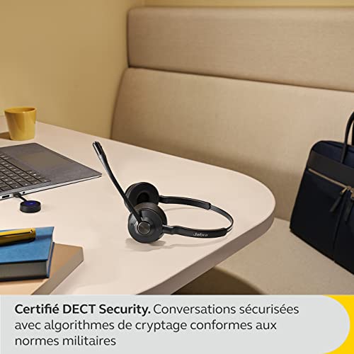 Jabra Engage 55 – Micro-casque stéréo sans fil avec adaptateur DECT USB-C Link 400, Microphone à réduction de bruit, Longue portée, Protection auditive -Certifié Google Meet/Zoom, Compatible UC – Noir - Les Beatles, Paul McCartney, John Lennon, RIngo Starr, George Harrison Jabra Engage 55 - Micro-casque stéréo sans fil avec adaptateur DECT USB-C Link 400, Microphone à réduction de bruit, Longue portée, Protection auditive -Certifié Google Meet/Zoom, Compatible UC - Noir – Image 5