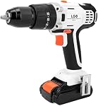 LIGO 20V Pilote sans fil avec impact, 1/2 pouce avec perceuse 2 Réglages de vitesse, batterie 2.0Ah, réglage du couple 25+1+1, comprend chargeur rapide, sac de vêtements