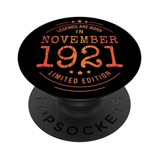Cumpleaños Noviembre 1921 Edición Limitada Regalo Vintage PopSockets PopGrip Intercambiable