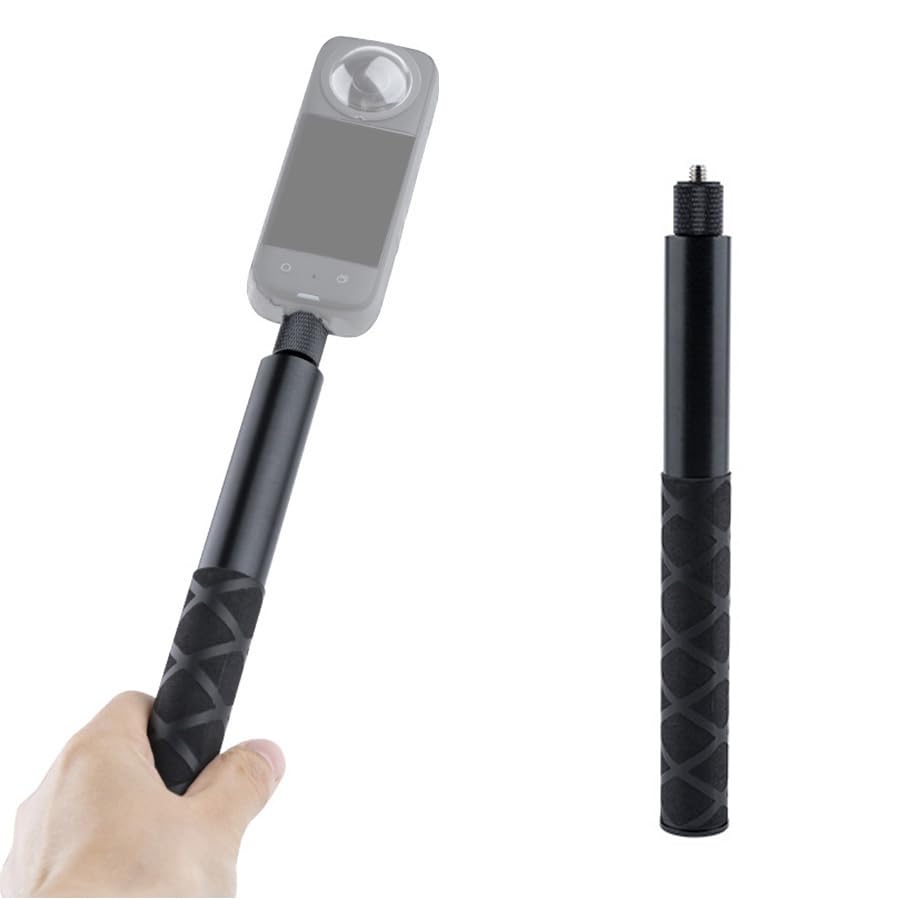 47.2' Invisible Selfie Stick for Insta360 X5/X4/GO3 DJI OSMO - Aviation Aluminum 120cm Extension Pole with Auto-Remove 360° Technology