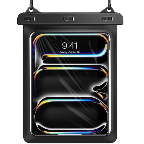 Mezeic Universal iPad Waterproof Case, Dry Bag Pouch for ipad Pro 13’’/12.9' ipad air 13' /11' Galaxy Tab S10FE+ 13.1'/S9FE+/S8EF/S7FE 12.4' Galaxy Tab S10+/S9+/S8+ 12.4', Tablets up to 13.5 inch