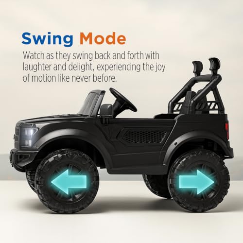 Image of Wish Master 4x4 Off-Road Electric Ride-On Jeep for Kids | 12V Battery, Remote & Manual Drive | Big Size Jeep with Music, Lights & Safety Belt