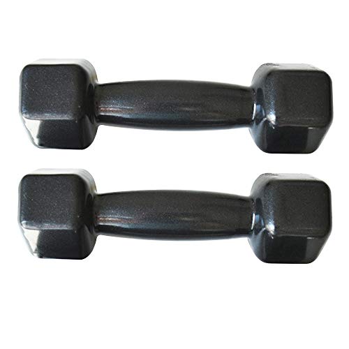 Par de Halter Dumbell Sextavado Revestido Ahead 5 kg Preto