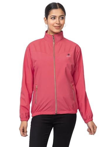 Image of Minter Full Sleeve Regular Fit Stylish Zippered with Pockets Solid Windcheater for Women