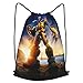 Tbx1os Bumblebee Transformers Mochila con cordón, deportes, yoga, gimnasio, bolsa para mujeres, hombres, niños, 36x43cm