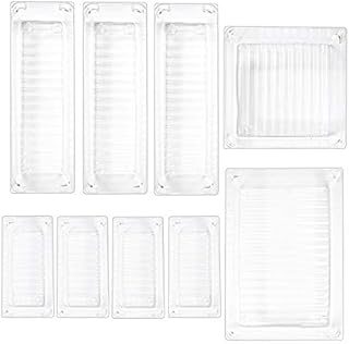 TRIXES 9PC Clear Draw Organiser - Storage Box - Make Up Organiser - Kitchen Storage - Desk Organiser - Divider Trays - Kitchen Storage Containers  - Assorted Sizes