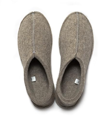 Alpaca & Sheep Soft Wool 100% All-Natural Felt Slippers for Men and Women2