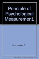 Principle of Psychological Measurement, B003ZX4MDA Book Cover