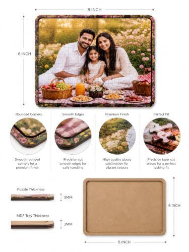 Image of Customized Rectangular Wooden Photo Puzzle