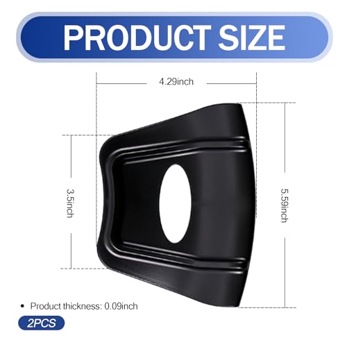 Image of 2 PCS Car Wheel Rim Repair Tools, Waterproof Durable Motorcycle Tire Installation Accessories, Flat Design, Universal Portable Automotive Rimshield Shield Protector for Truck SUV Car (Black)