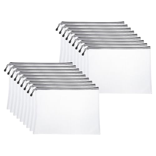 Bolsas de malla con cremallera A3 carpeta plastica transparente documentos organizador archivos