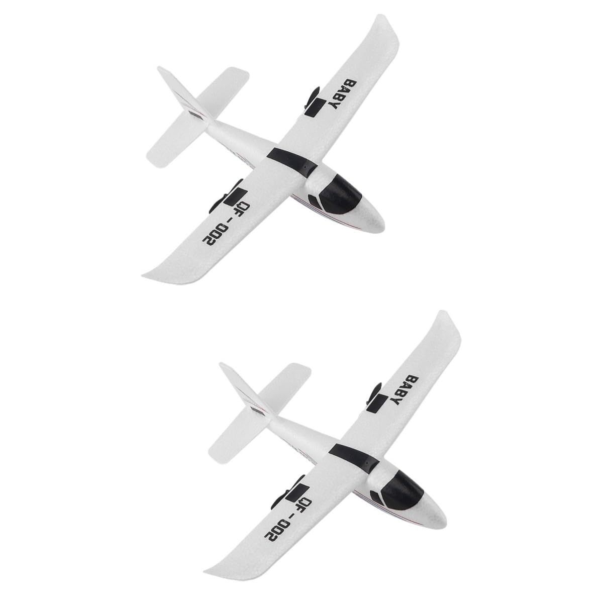 Toyvian 2pcs Remote Control Glider LED ledlight kidtoy rugged tools gliders for kids glider airplanes for kids RC Glider Plane Aircraft for Adults assembled fixed wing child white