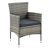 ArtLife Polyrattan Sitzgruppe Fort Myers grau-meliert | dunkelgraue Bezüge | 4 Personen | Lounge Rattanoptik Gartenmöbel-Set für Balkon oder Terrasse - 9