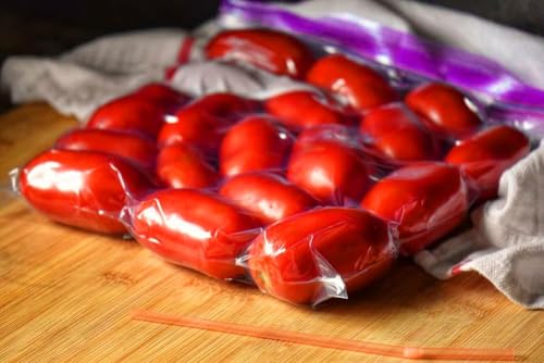 Image of Zip Lock Reusable Slider Zipper Transparent Bag For Food Storage,Fruit Vegetable Freeze Storage Pouch Bags, Ziplock Bags Best For Fridge Storage, Preserving Food (25 HEAVY ZIPPER BAG)