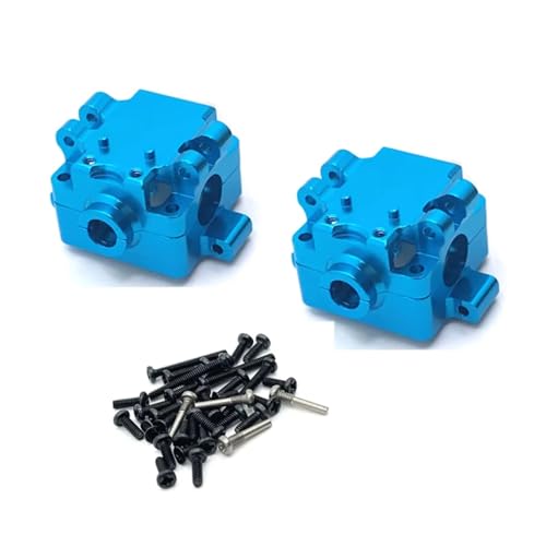 RC Car Accessories for WLtoys 284131 K969 K979 K989 K999 P929 P939 1/28 2PCS Metal Upgrade Gearbox RC Car Parts Replacement Use(Blue)