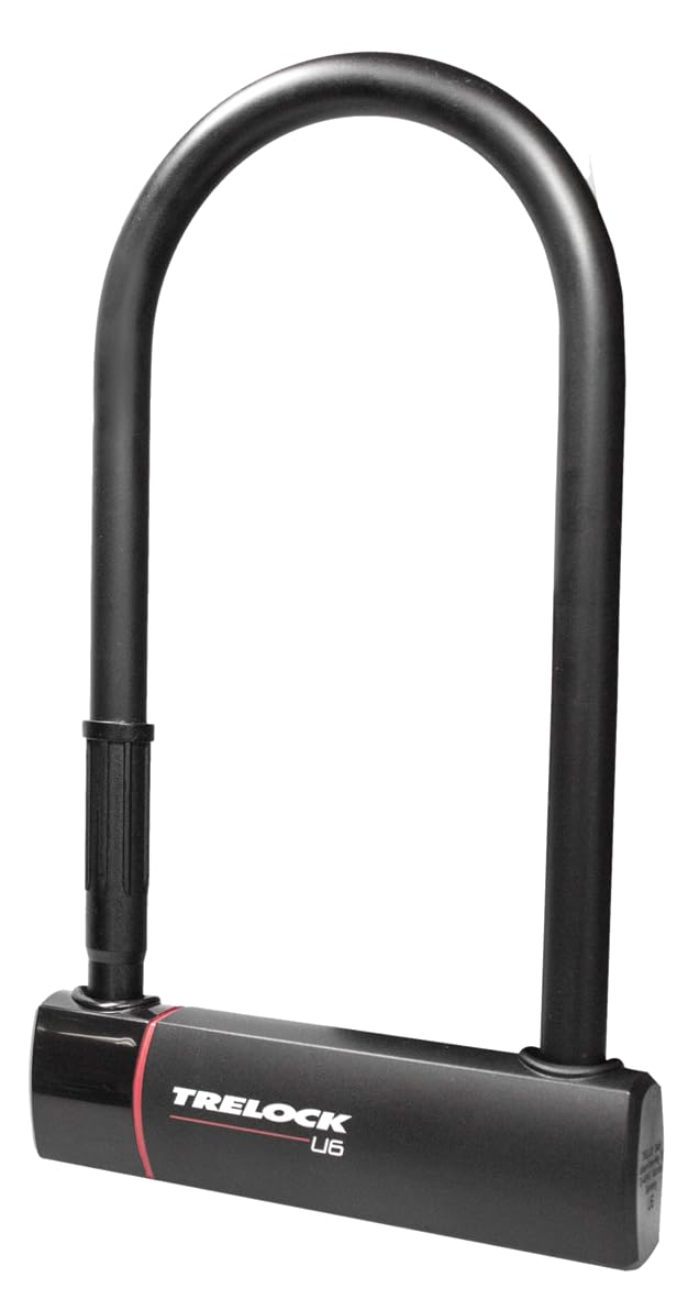TRELOCK U6 Bügelschloss, Länge 23 cm, Bügeldurchmesser 16 mm, Sicherheitsstufe 17, Hohe Sicherheit, Sold Secure Gold, Schlüsselservice