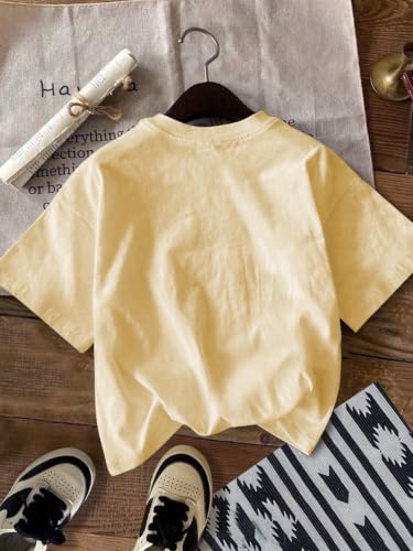 Image of RoseSeek Women's Graphic Letter Tee Crew Neck Trendy Summer Vintage T Shirt | Drop Shoulder, Short Sleeve Car Print Top, Graphic Tees for Women, Y2k Vintage Tshirts