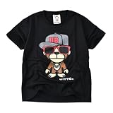 [SHISKY] UITTG BABY 半袖Tシャツ 半袖 ティーシャツ 男の子 女の子 ロゴ プリント プリントTシャツ ウイッグベイビー 子供服 キッズ 春 夏 ダンス 120cm UIT25-00【16-12】ブラック