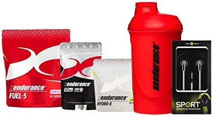 Xendurance Performance Endurance Gym Bundle, Xendurance Lactic Acid Buffer 180 Tablets + Fuel 5 Energy Drink Powder 720g + Hydro X Electrolyte Drink Powder 150g + Headphones + Shaker