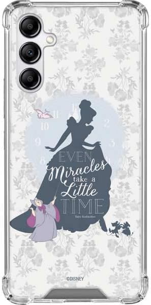 Skinit Clear Phone Case Compatible with Galaxy A14 5G - Officially Licensed Disney Cinderella Miracles Take Time Silhouette Design