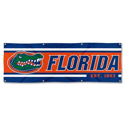 Pancarta Florida Gators de 2x6 pies lona de exterior decorativa grande