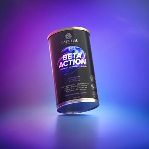 Beta Action - Pré Treino Sem Cafeína - Sabor Jabuticaba com Româ (630g) - Essential Nutrition