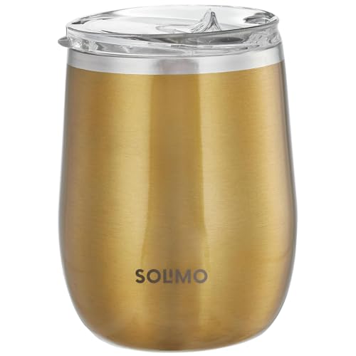 Amazon Brand - Solimo Stainless Steel Tumbler | Coffee Mug | Double Wall, Sweat-Proof Sipper with Lid for Hot & Cold Drinks | BIS-Approved | 300ml (Golden Finish) (B0CTMTSKDF) Amazon Price History, Amazon Price Tracker