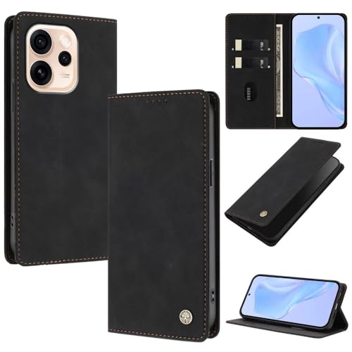 Étui Moto Edge 40 Pro 5G housse flip en cuir noir retro