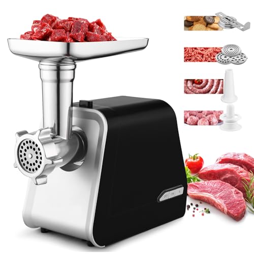 2000W Profi Fleischwolf Elektrisch mit Wurstfüller & Keksaufsatz Wurstmaschine Fleischmaschine mit...