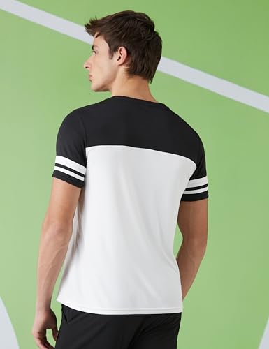 Image of Amazon Brand - Symbol Men's Color Block Active Regular Fit Sports T-Shirt | Round Neck | Half Sleeve (Available in Plus Sizes)