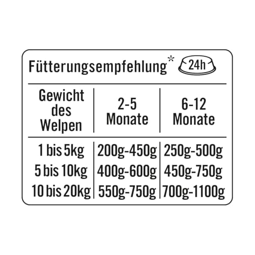 Dogs’n Tiger Junior, Hundefutter, Grünschnabel, Hundenassfutter für Welpen mit Huhn, Reis und Gemüse, ohne Getreide, Zuckerzusatz, künstliche Konservierungsstoffe, 6X 400g