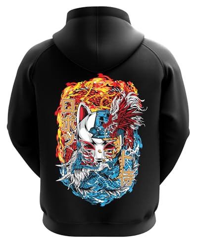 Image of fanideaz Mens Cotton Anime Sleeve Printed Hooded Sweatshrits for Men