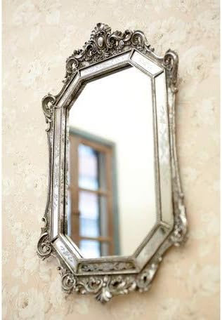 Amazon Co Jp ロココデコウォールミラー 壁掛けミラー 112b シルバー 姿見 鏡 壁掛け オシャレ アンティーク装飾 グリーン 誕生日 結婚祝い 引越祝い 新築祝い ホーム キッチン