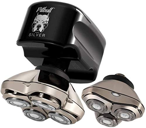 Skull Shaver Pitbull Silver PRO Rasoio per testa e viso con una lama CR-3 extra
