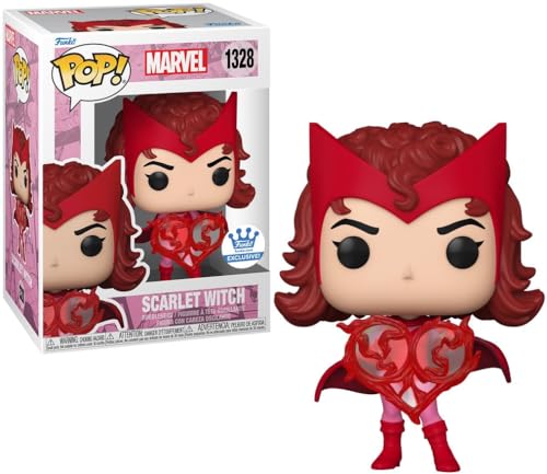 Funko Pop! Marvel: Valentine's Series - Bruja Escarlata con corazón Hex Shop Exclusive