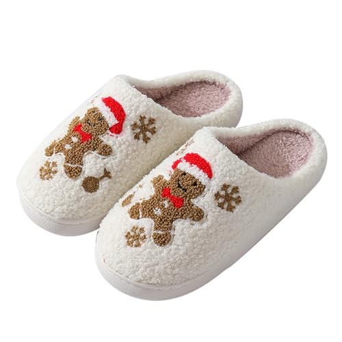 Unisex Weihnachtshausschuhe, Niedliche kuschelig warme weiche...