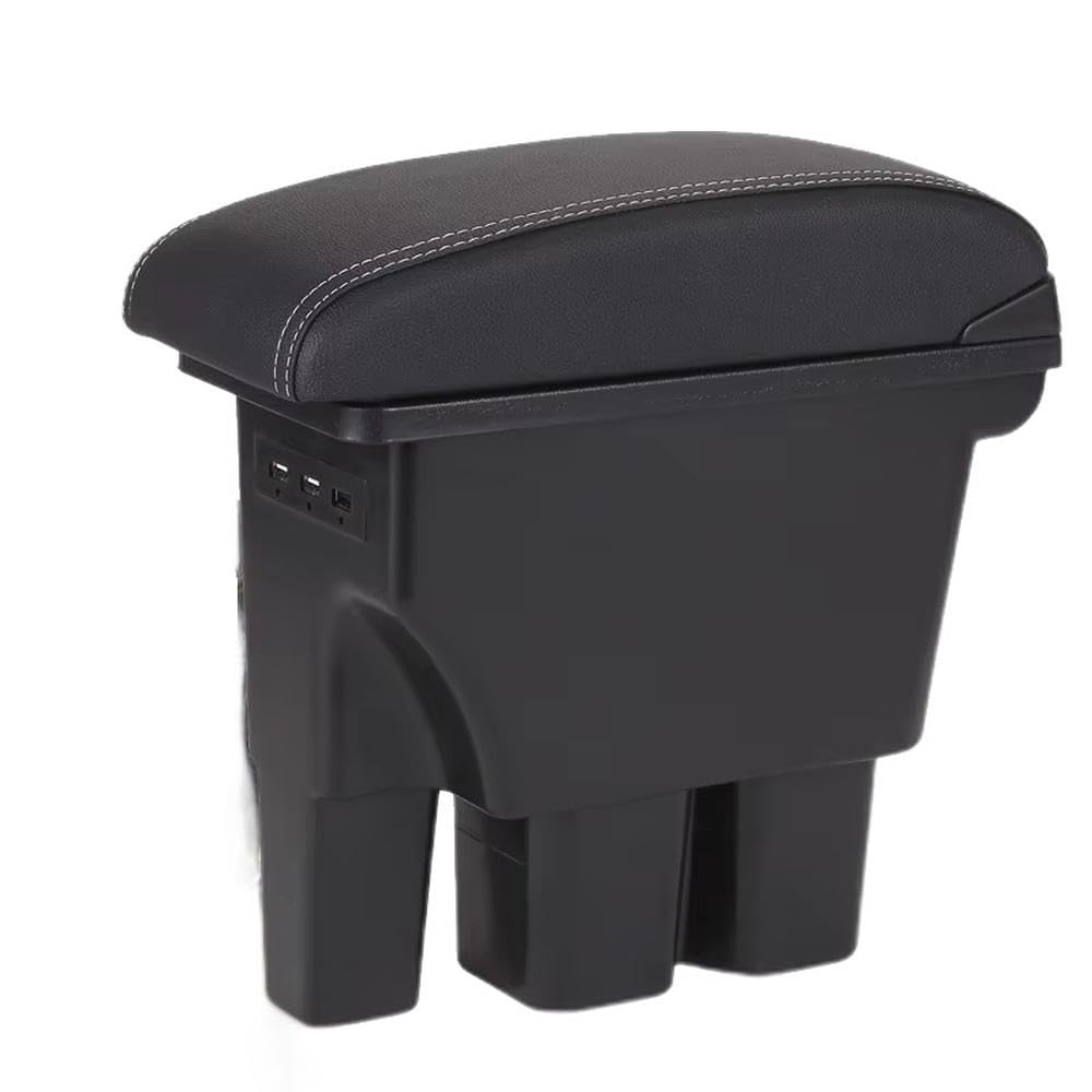 FSOZDBBPL For Suzuki Jimny JB74 2018-2024 Car Armrest Box Retrofit Parts Center Console Storage Box Interior Parts(A3 Black White line)