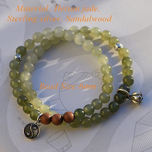 Cosaike Naturale Braccialetto Fortunato Jade Feng