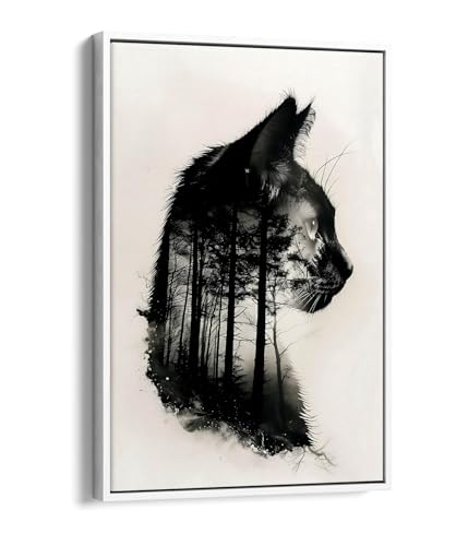 Impression sur toile chat noir pour une déco de salon mystique et cosy