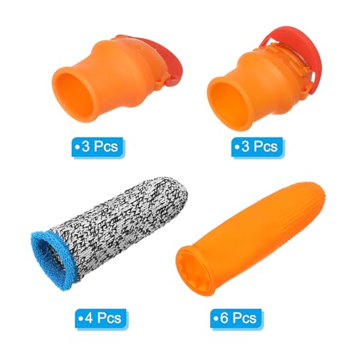 Kit de cuchillos para jardín PATIKIL de silicona naranja miniatura 3