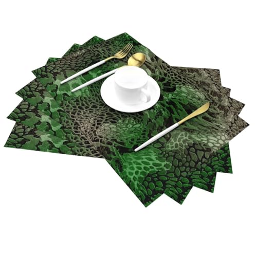 Sets de table en PVC serpent vert pour sublimer vos dîners - 3