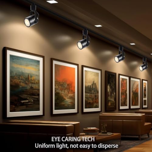 Image of Dimmable LED GU10 Black Track Lighting Kit with Replaceable GU10 Bulbs