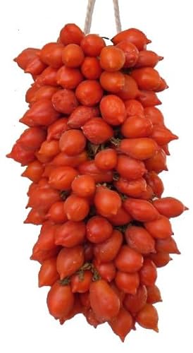 Semi di Pomodoro Varietà Piennolo del Vesuvio, 150 Semi per Orto, Sementi Coltivazione in Vaso e Balcone