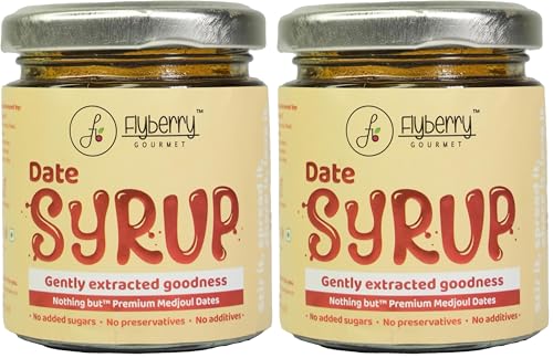 Image of Flyberry Gourmet Medjoul Date Syrup | Low GI | Sugarfree | 100% Natural | Alternative to Sugar, Honey, Jaggery | 100 g (Pack of 2)