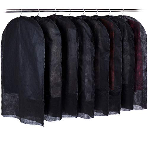 アストロ 衣類カバー ブラック ショートサイズ 8枚組 抗菌 防臭 不織布 洋服カバー スーツカバー カット可能 605-17