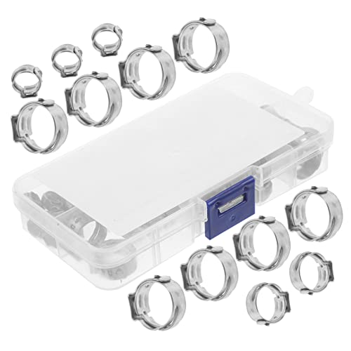 SOESFOUFU 70pcs Assorted Tubing Cinch Clamps 304 Stainless Steel Pipe Clamp Pex Crimp Rings Professional Kit