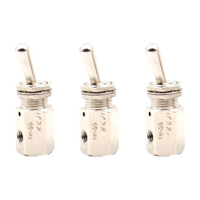 TV-3S 2 Position 2 Way Air Pneumatic Knob Control ON Off Toggle Valve