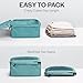 Aerotrunk Compression Packing Cubes for Travel - Luggage Organizer Bags - Double Zipper Packing Cubes for Suitcases (6-Pack, Teal)