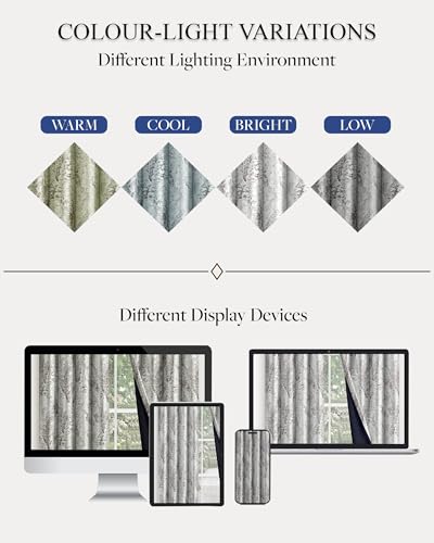 Image of Cloth Fusion Printed 100% Blackout Window Curtains 5 Feet Long Set of 2