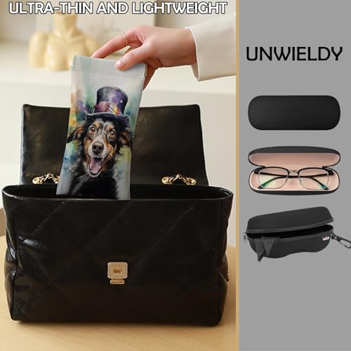 Image of 2 PCS Glasses Eyeglass Sunglasses Case Pouch Soft PU Leather Cute Aesthetic with Cleaning Cloth for Boys Men Man